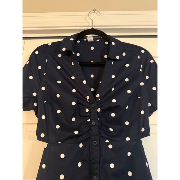 Old Navy polka dot cutout side midi dress size small - Picture 6 of 13